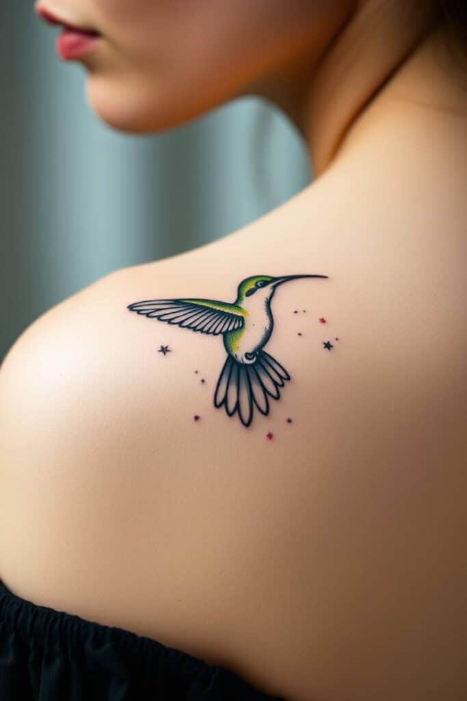 Celestial Hummingbird Tattoo