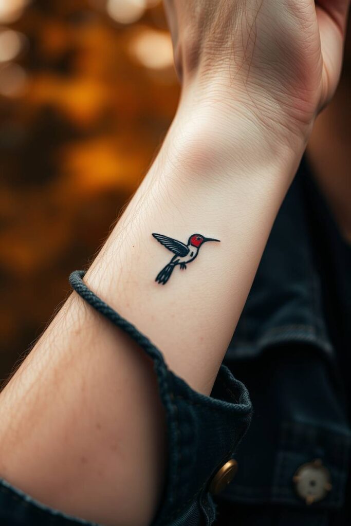 Skeleton Hummingbird Tattoo