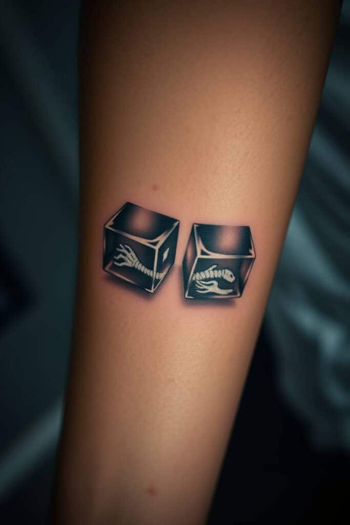 X-Ray Dice tattoo