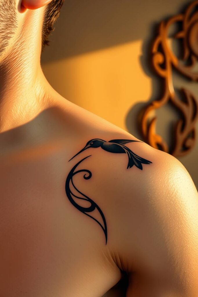 Tribal Hummingbird Tattoo