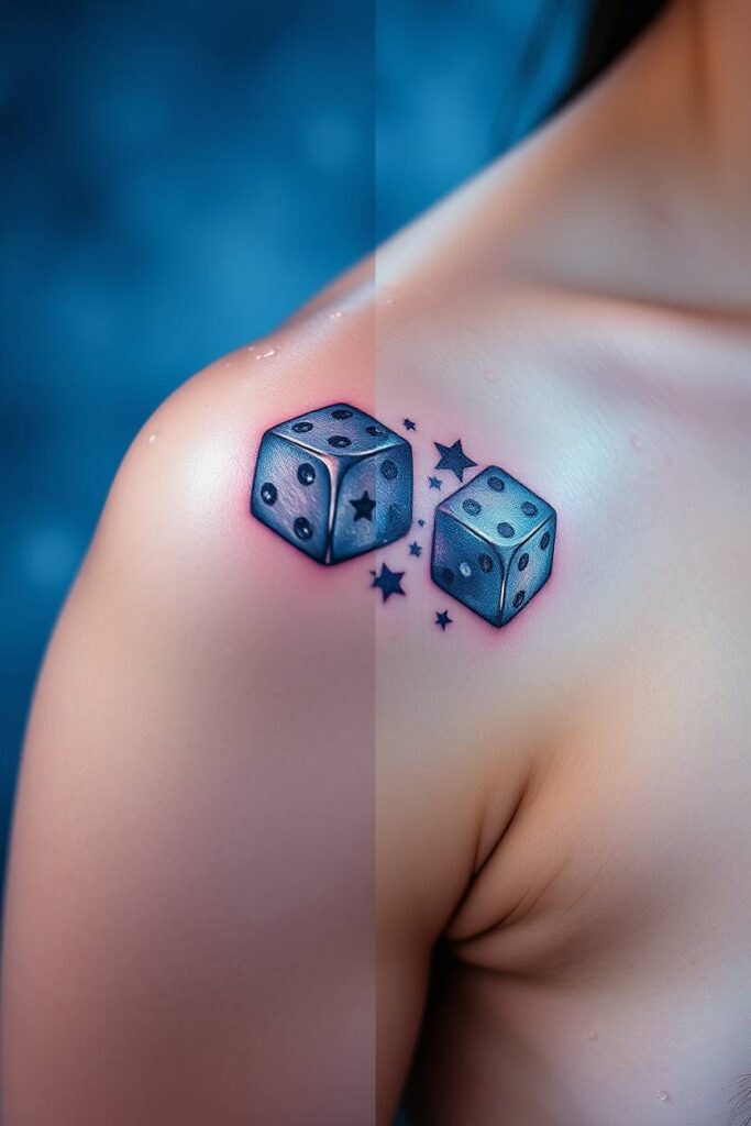 Constellation Dice tattoo