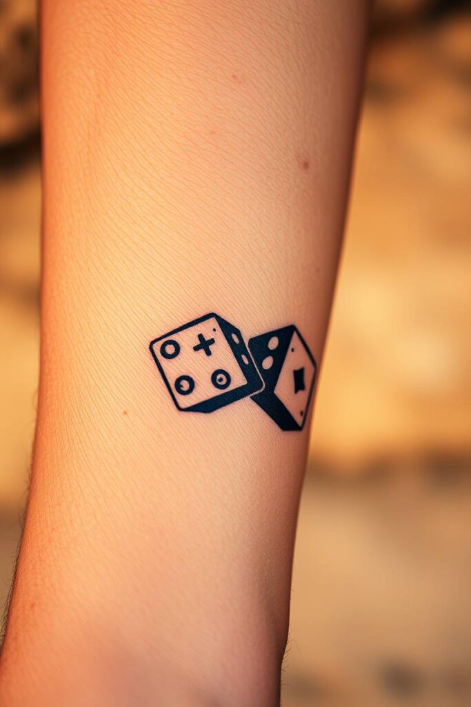 Ancient Relic Dice tattoo