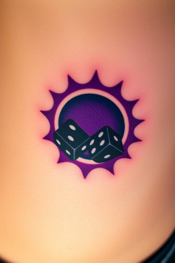 Eclipse Dice tattoo