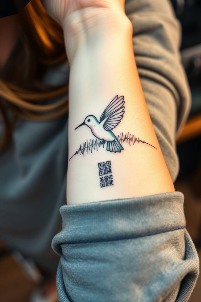 Soundwave Hummingbird Tattoo