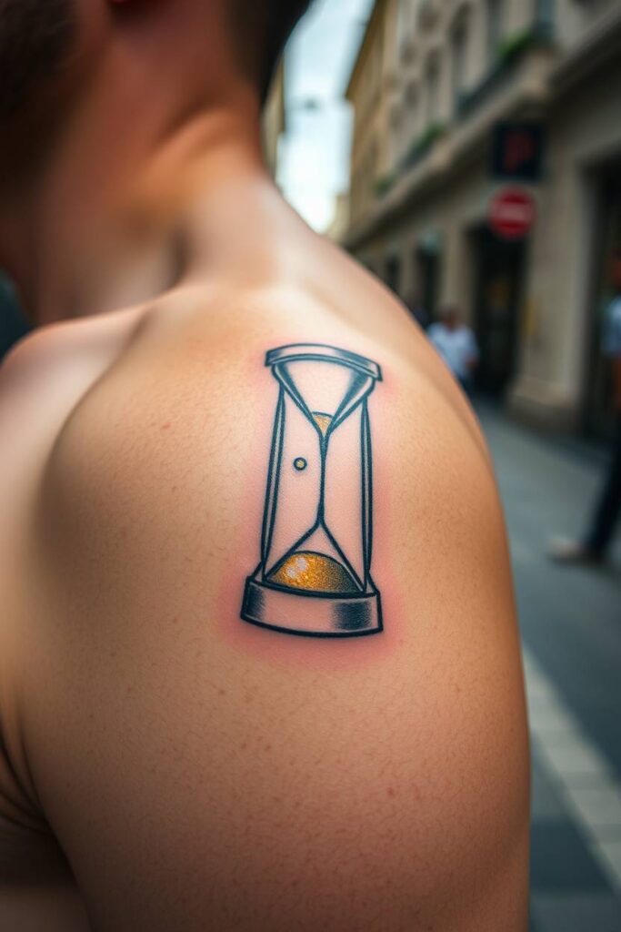 Hourglass Dice tattoo