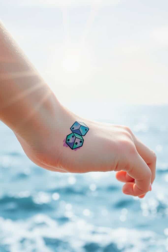 Watercolor Dice
