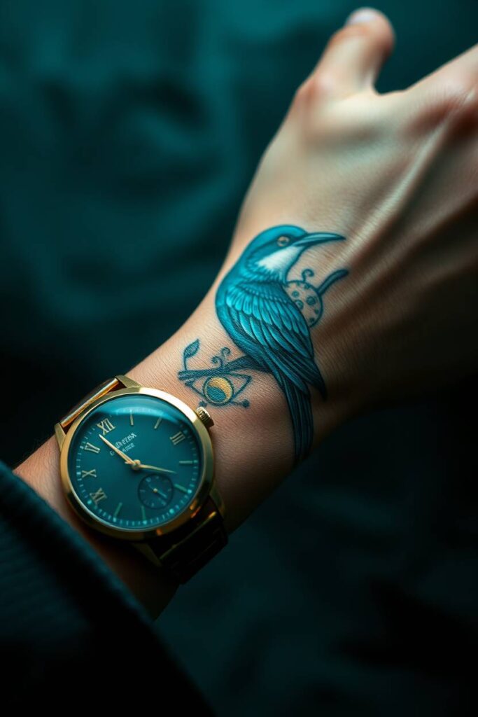 Blue Bird with Clockwork