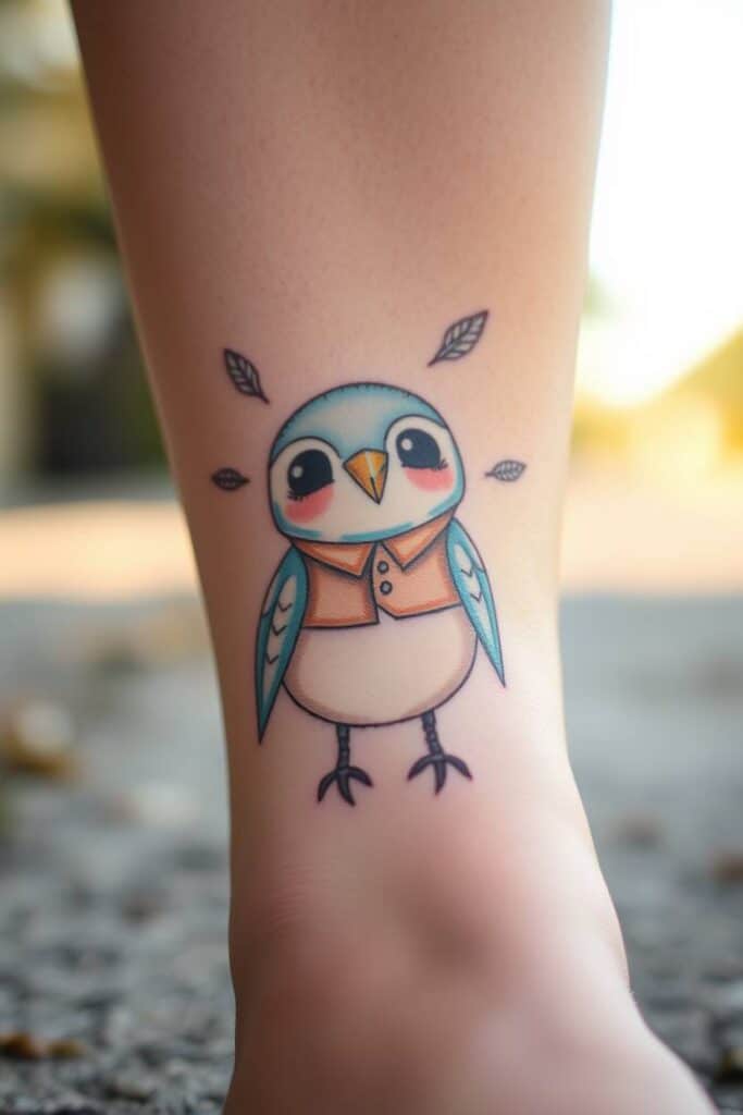 Storybook Illustration Blue Bird